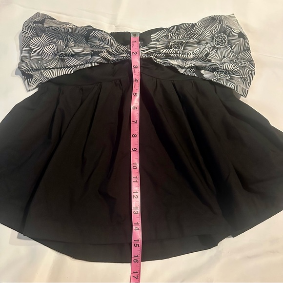 Express Tube Top Floral Strapless Bow Peplum Sz Small - Picture 7 of 8